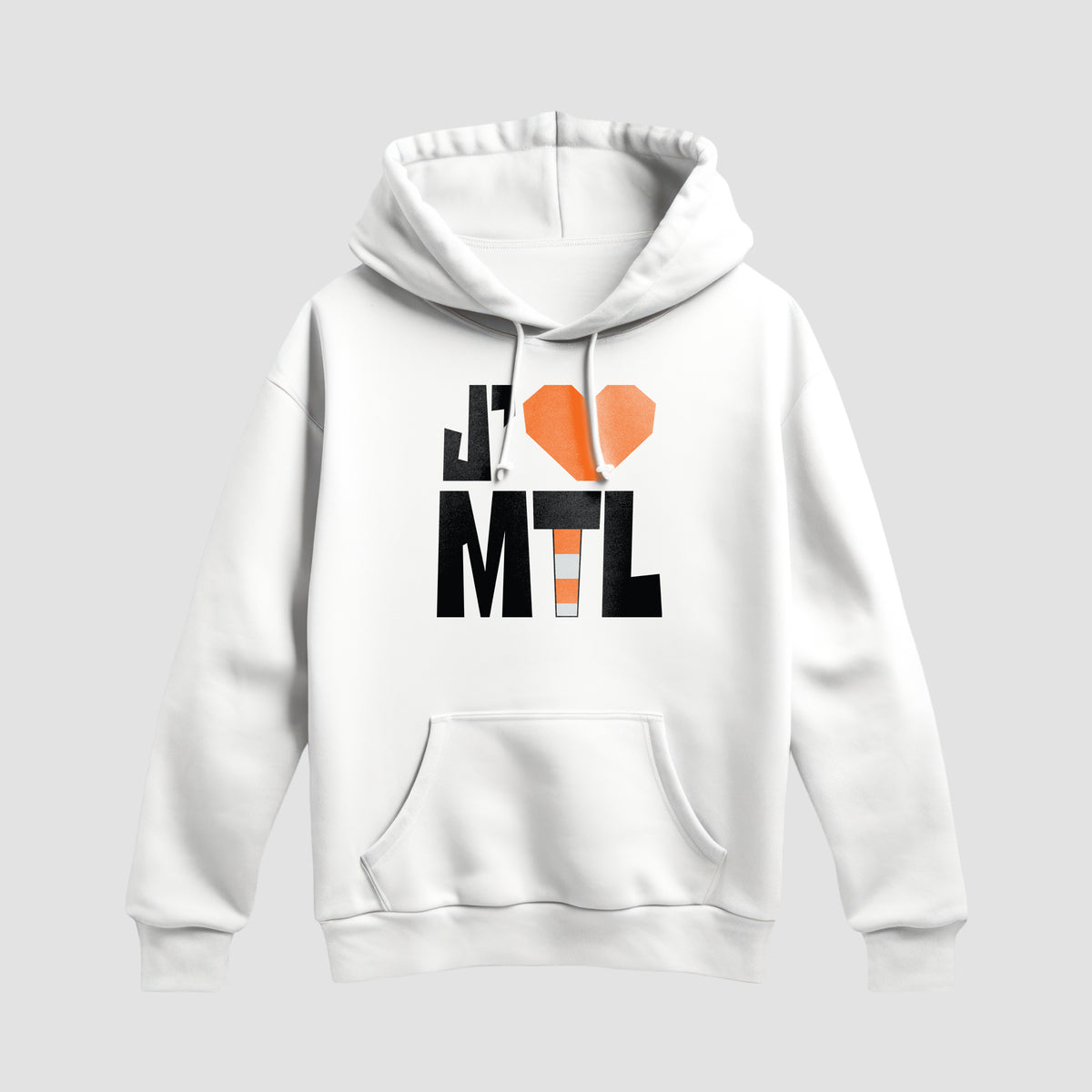 J'aime Montreal (I Love Montreal) Premium White Pullover Hoodie